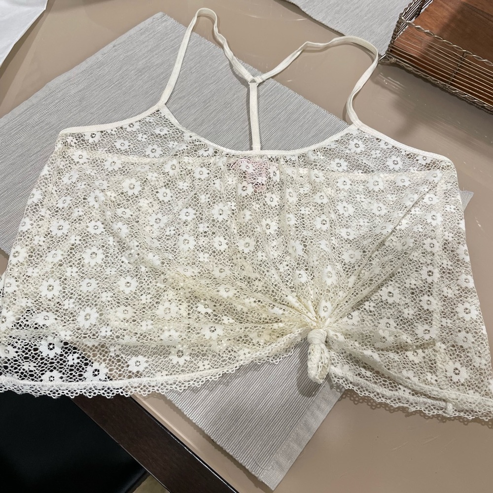 Victoria’s Secrets Lace Crop Top Beach Cover